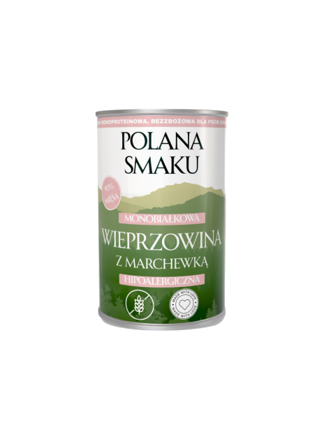 Polana Smaku Wieprzowina z marchewką 400g – Naturalna karma mokra dla psa