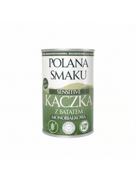 Polana Smaku Sensitive Kaczka z batatami 400g – Monobiałkowa karma mokra dla psa