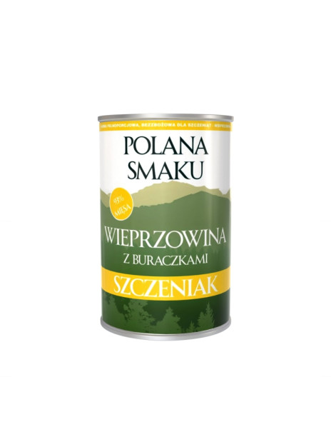 Polana Smaku JUNIOR Wieprzowina z buraczkami 400g – Pełnoporcjowa karma dla szczeniąt