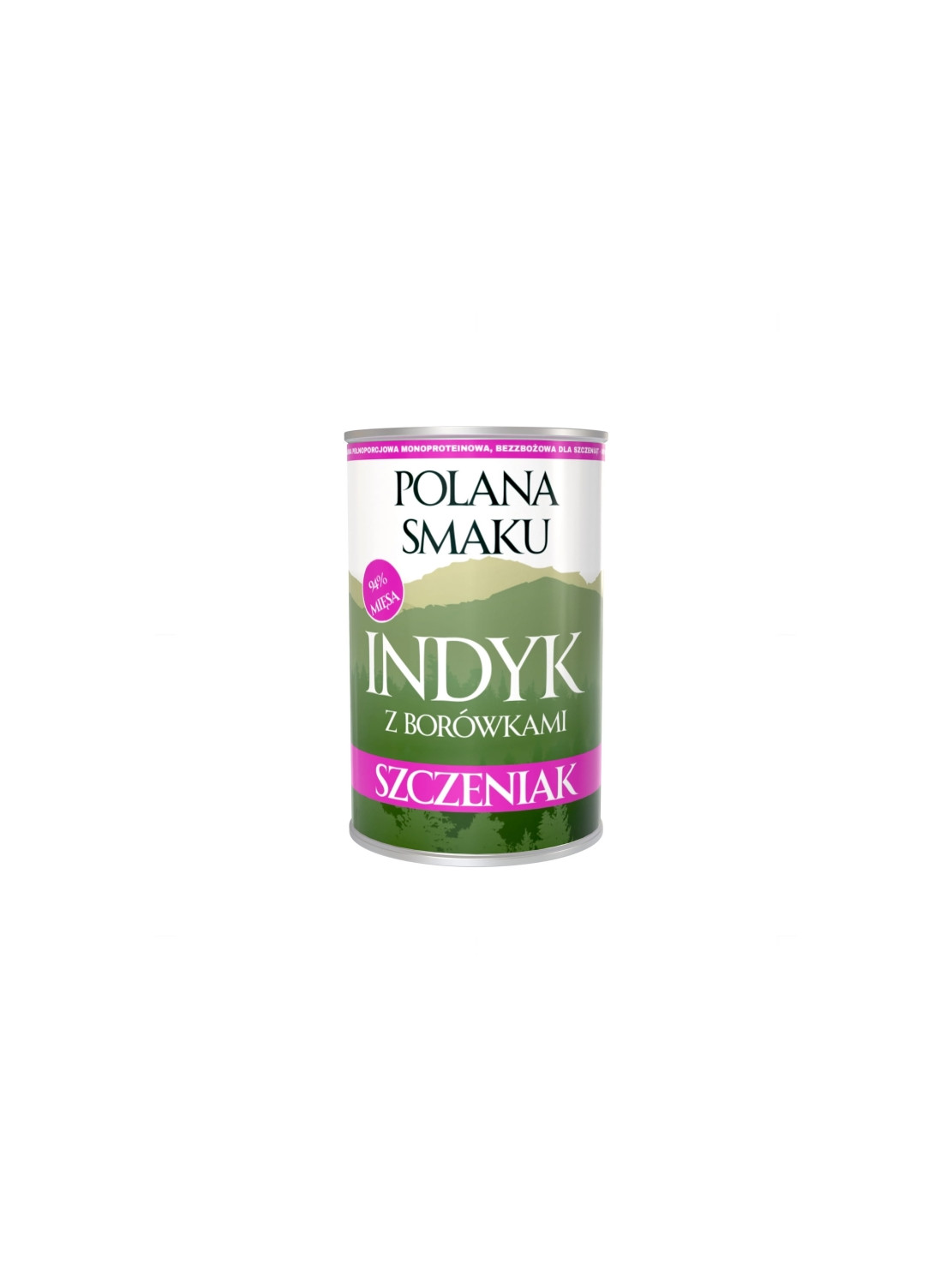 Polana Smaku JUNIOR Indyk z borówkami 400g – Monobiałkowa karma mokra dla szczeniąt