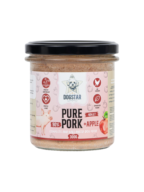 DOGSTAR PURE Wieprzowina z Jabłkiem 300 g | Karma mokra dla psa