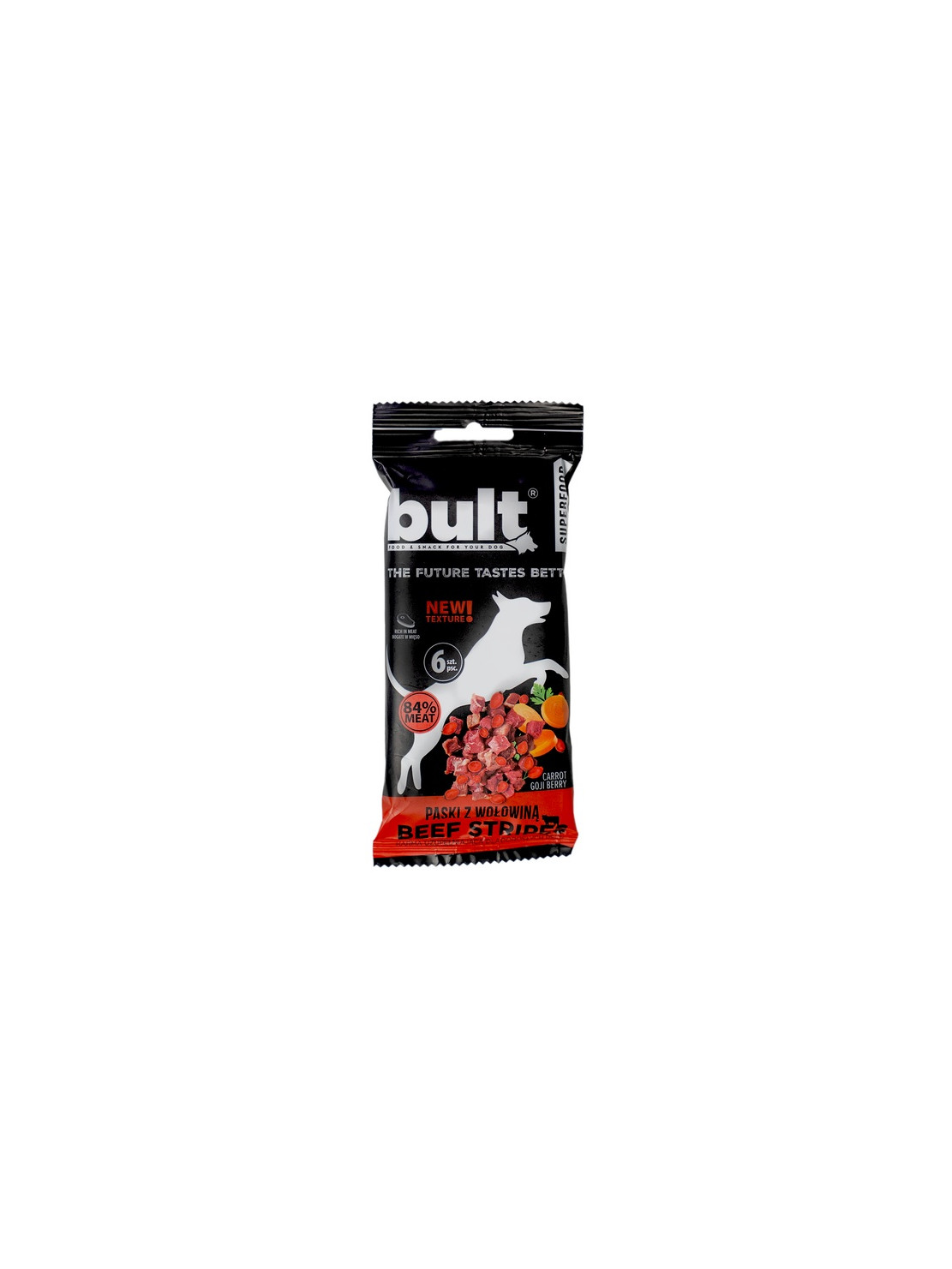 Bult Superfood Tasty Stripes Paski z wołowiną 60g