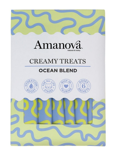 Amanova Cat Creamy Treats Ocean Blend Tuna & Salmon - tuńczyk i łosoś 6x15g