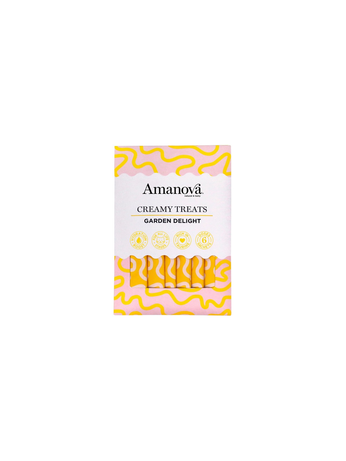 Amanova Cat Creamy Treats Garden Delight Chicken & Vegetables - kurczak i warzywa 6x15g