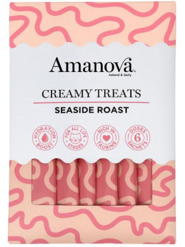 Amanova Cat Creamy Treats Seaside Roast Tuna & Chicken liver - tuńczyk i wątróbka 6x15g