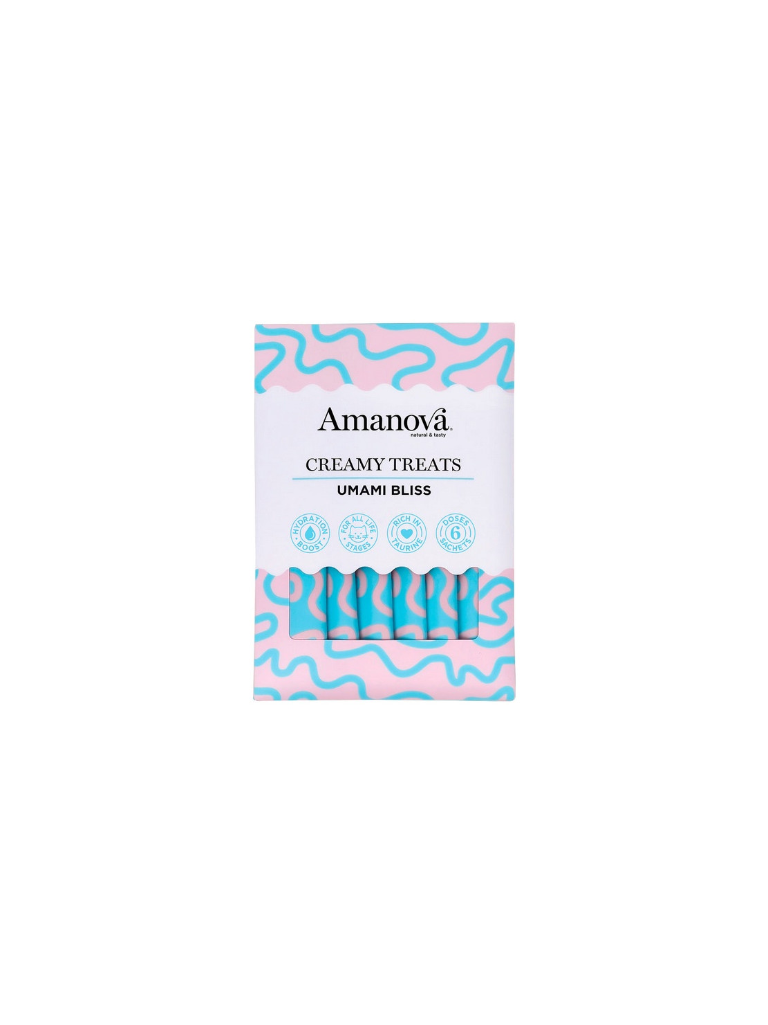 Amanova Cat Creamy Treats  Umami Bliss Chicken & Katsuobushi - kurczak i katsuobushi 6x15g