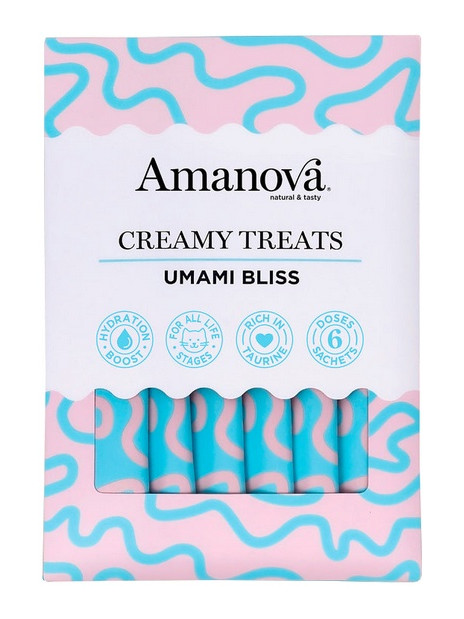 Amanova Cat Creamy Treats  Umami Bliss Chicken & Katsuobushi - kurczak i katsuobushi 6x15g