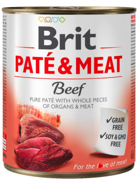 Brit Pate & Meat Dog Beef puszka 800g