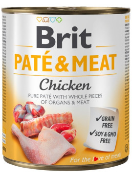 Brit Pate & Meat Dog Chicken puszka 800g