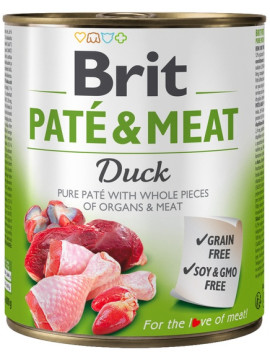 Brit Pate & Meat Dog Duck puszka 800g