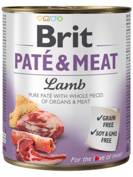 Brit Pate & Meat Dog Lamb puszka 800g