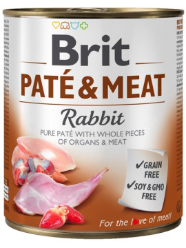 Brit Pate & Meat Dog Rabbit puszka 800g