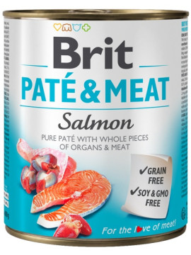 Brit Pate & Meat Dog Salmon puszka 800g