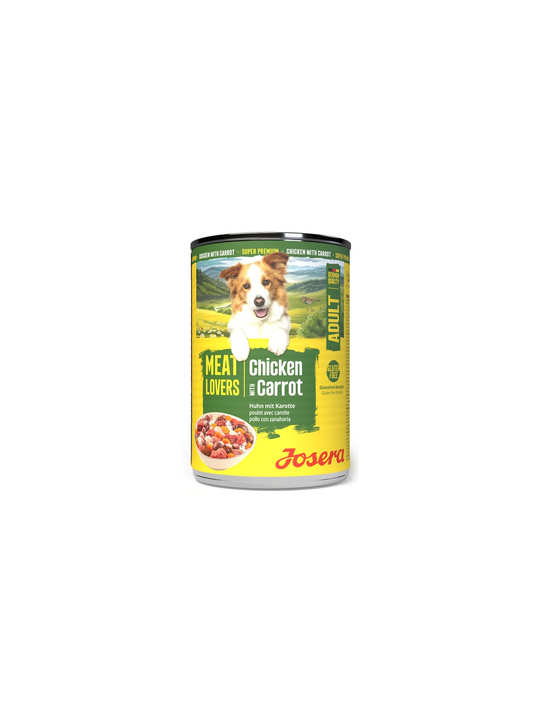 Josera Pies Meat Lovers Menu Kurczak z marchewką puszka 400g