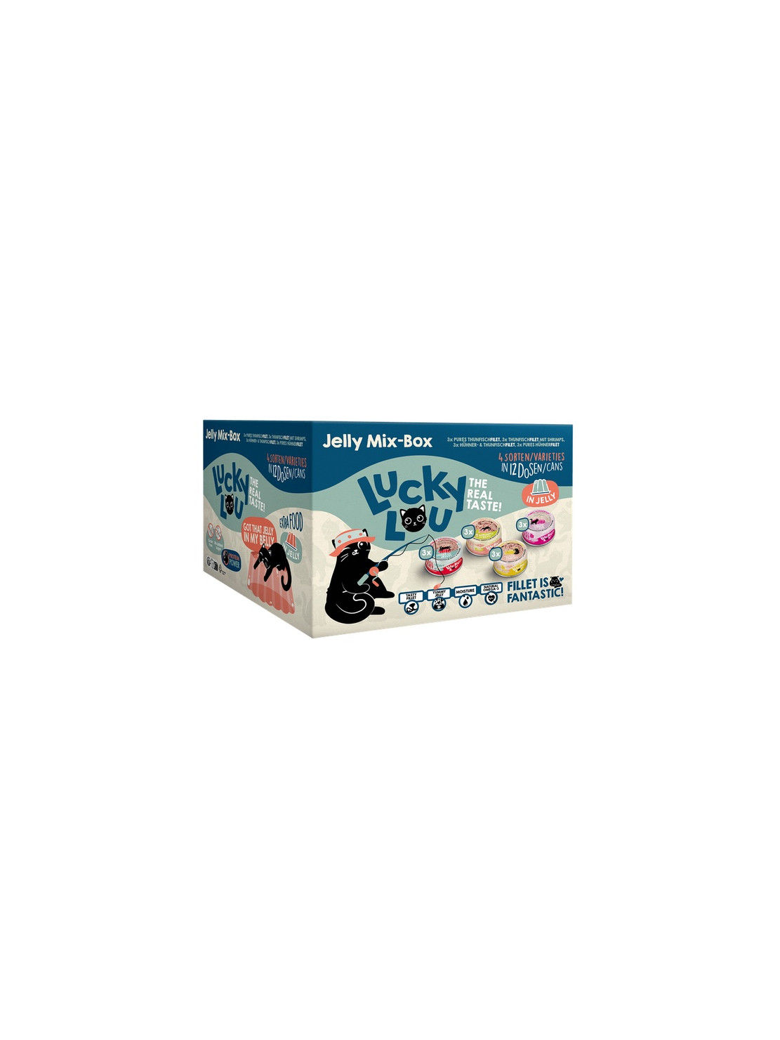 Lucky Lou Extrafood Jelly-Mix-Box Multipack w galaretce puszki 12x70g