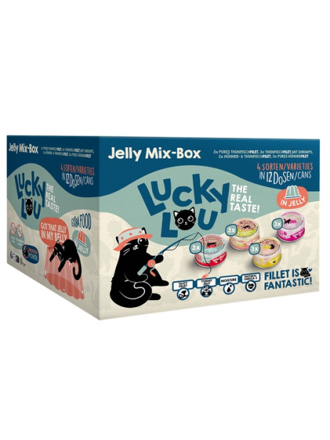 Lucky Lou Extrafood Jelly-Mix-Box Multipack w galaretce puszki 12x70g
