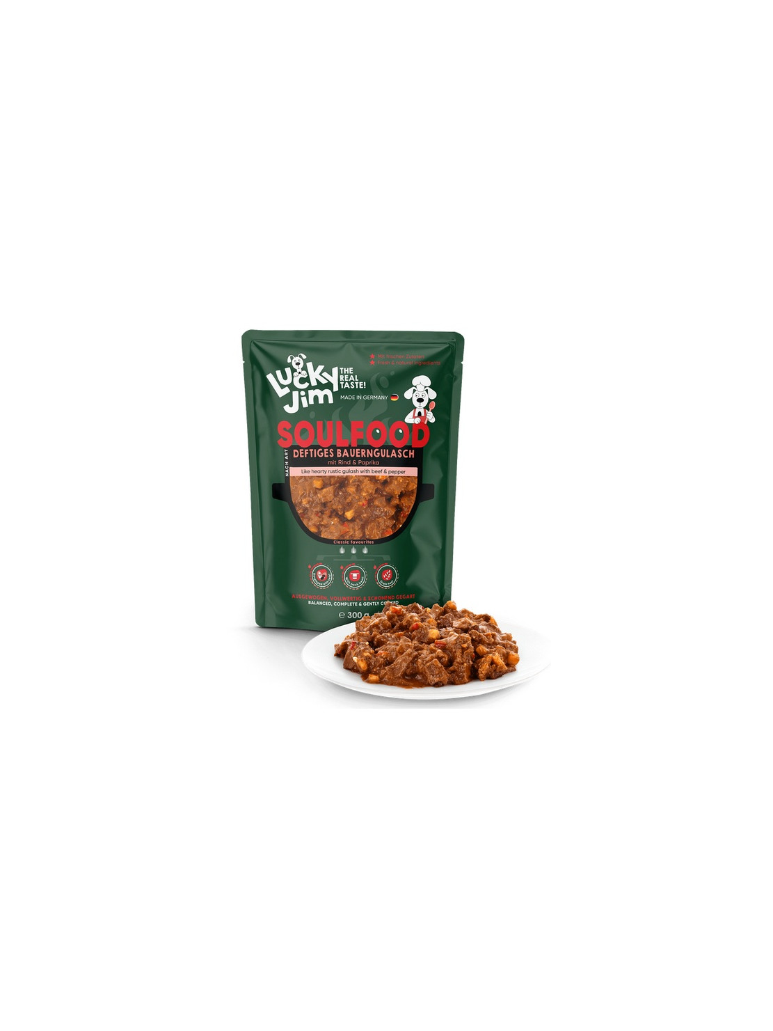 Lucky Jim SoulFood Gulasz z wołowiną i papryką 300g