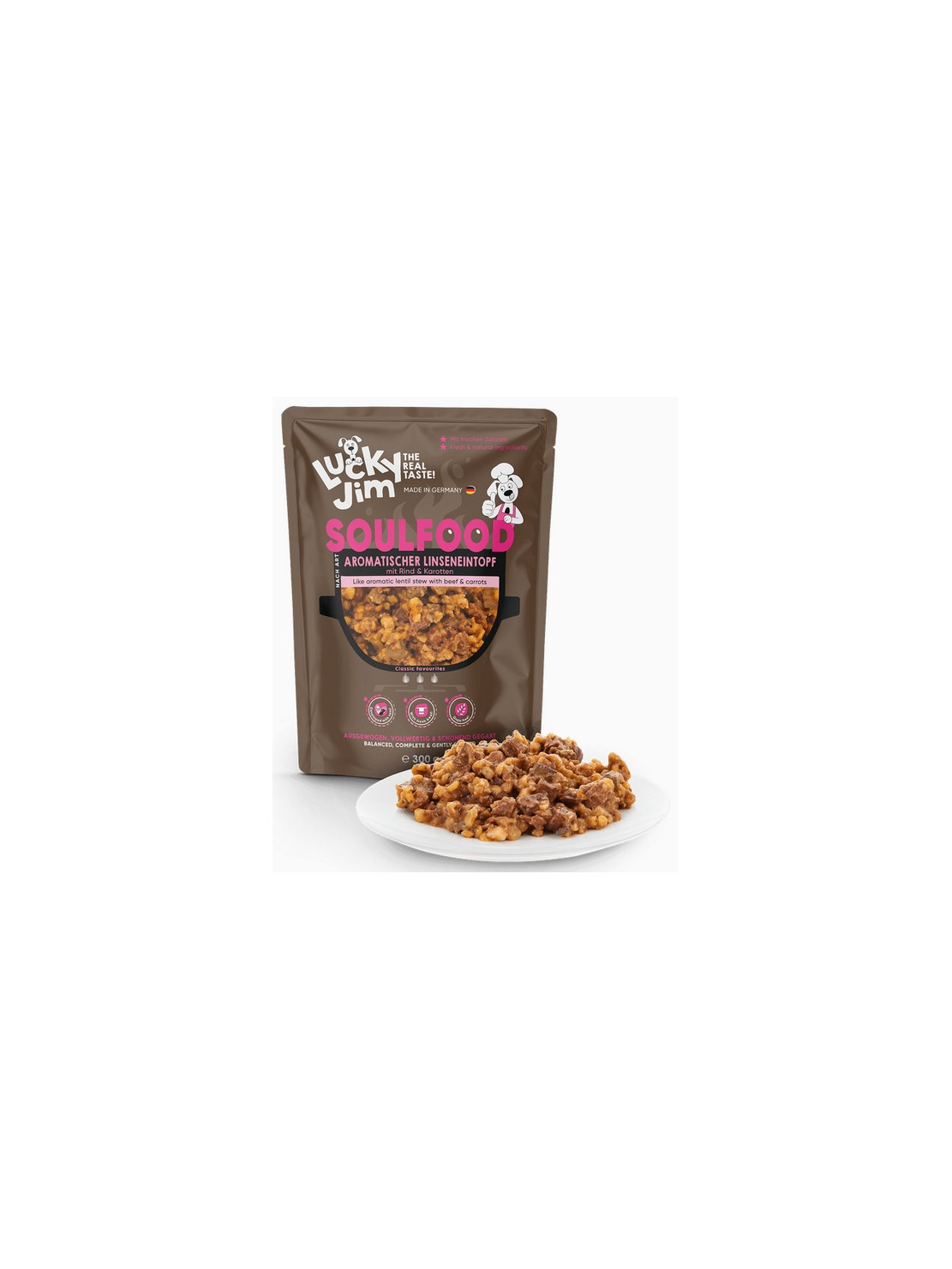Lucky Jim SoulFood Gulasz z soczewicą i wołowiną 300g