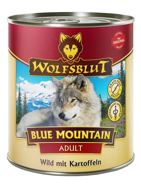 Wolfsblut Dog Blue Mountain Adult - dziczyzna i ziemniaki puszka 800g