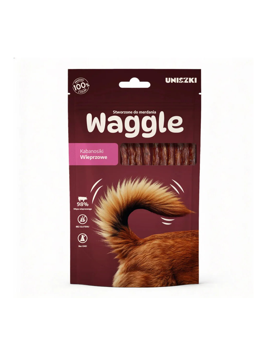 Waggle Kabanosiki Wieprzowe 60 g - Naturalny przysmak dla psa