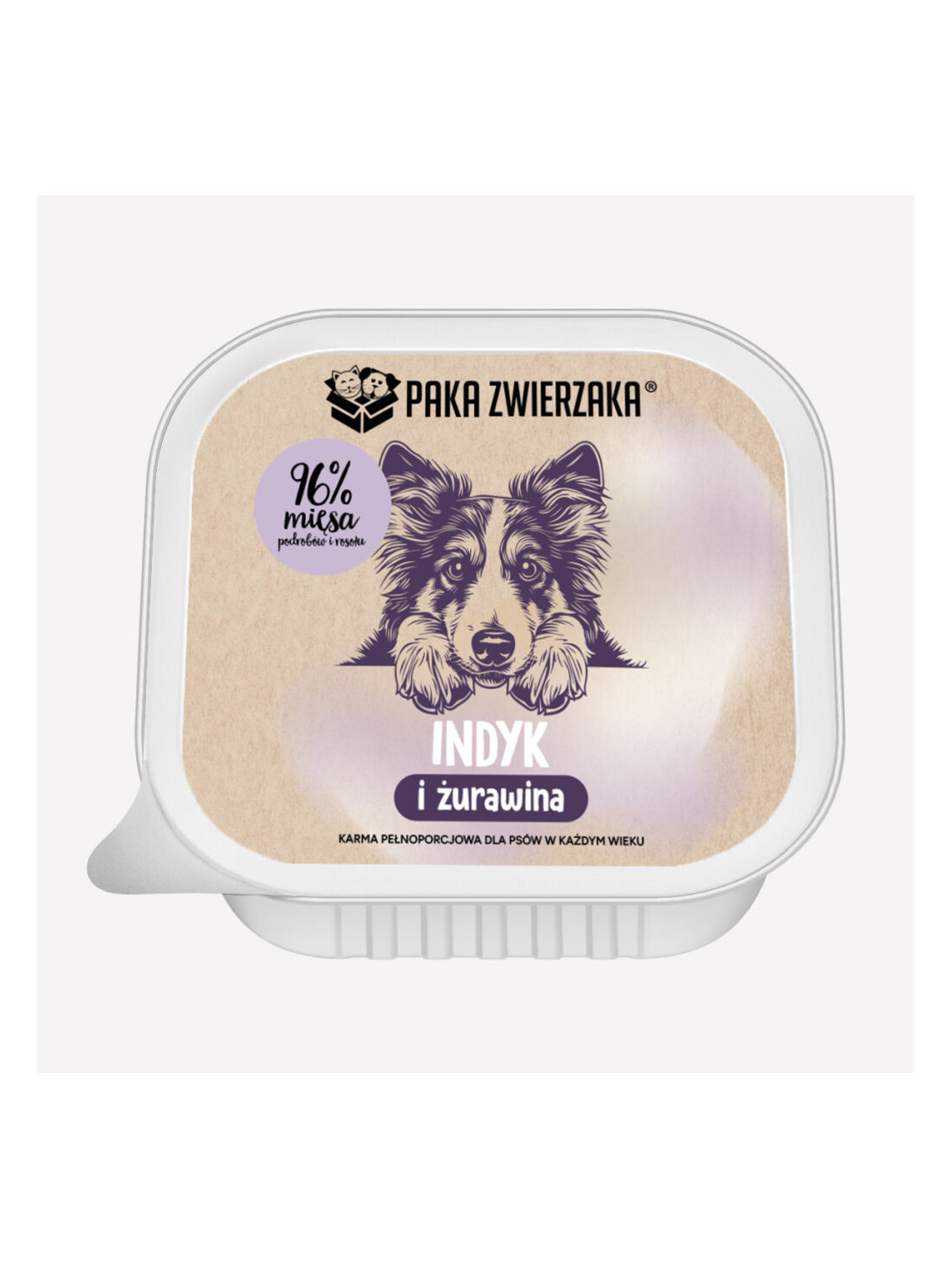 PAKA ZWIERZAKA Indyk i Żurawina 150 g | Bezzbożowa karma mokra dla psa