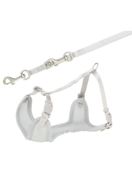 Trixie Szelki ze smyczą Junior 26-34cm jasnoszare [15560]