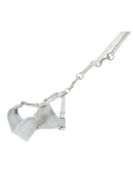 Trixie Szelki ze smyczą Junior 26-34cm jasnoszare [15560]