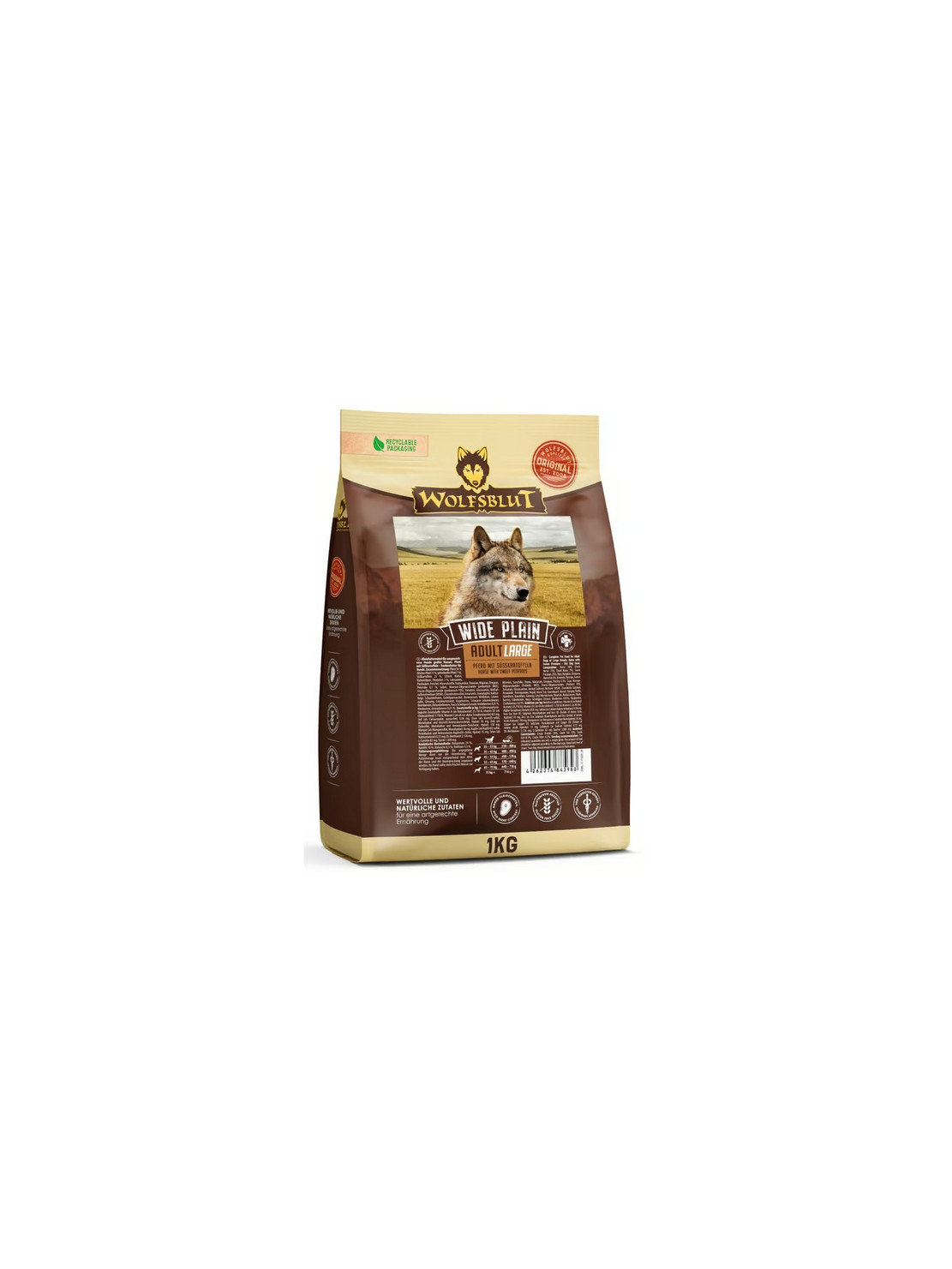 Wolfsblut Dog Wide Plain Adult Large - konina i bataty 1kg