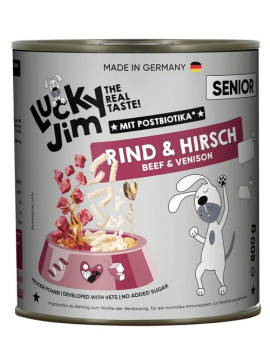 Lucky Jim Classic Senior Wołowina i jeleń puszka 800g