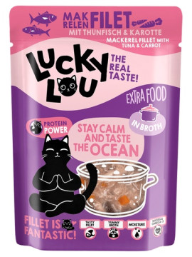Lucky Lou Extrafood Makrela i tuńczyk w bulionie saszetka 70g