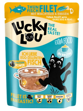 Lucky Lou Extrafood Tuńczyk i jajko przepiórcze w bulionie saszetka 70g