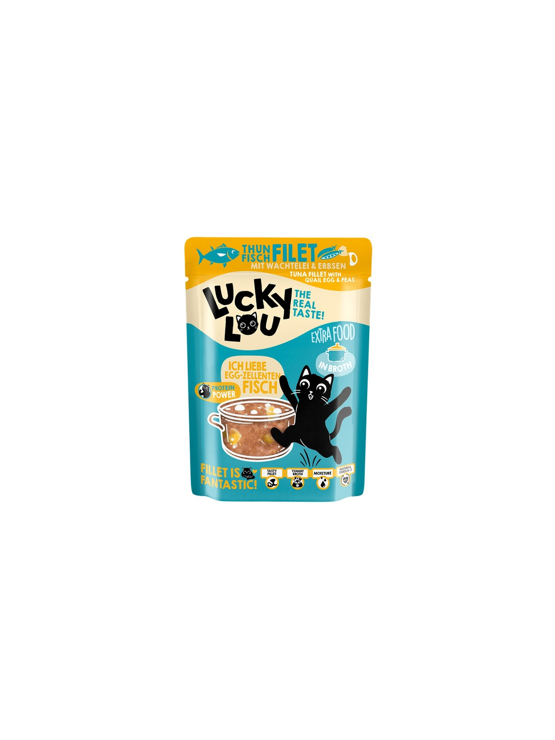 Lucky Lou Extrafood Tuńczyk i jajko przepiórcze w bulionie saszetka 70g