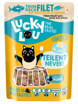 Lucky Lou Extrafood Tuńczyk i jajko przepiórcze w galaretce saszetka 70g
