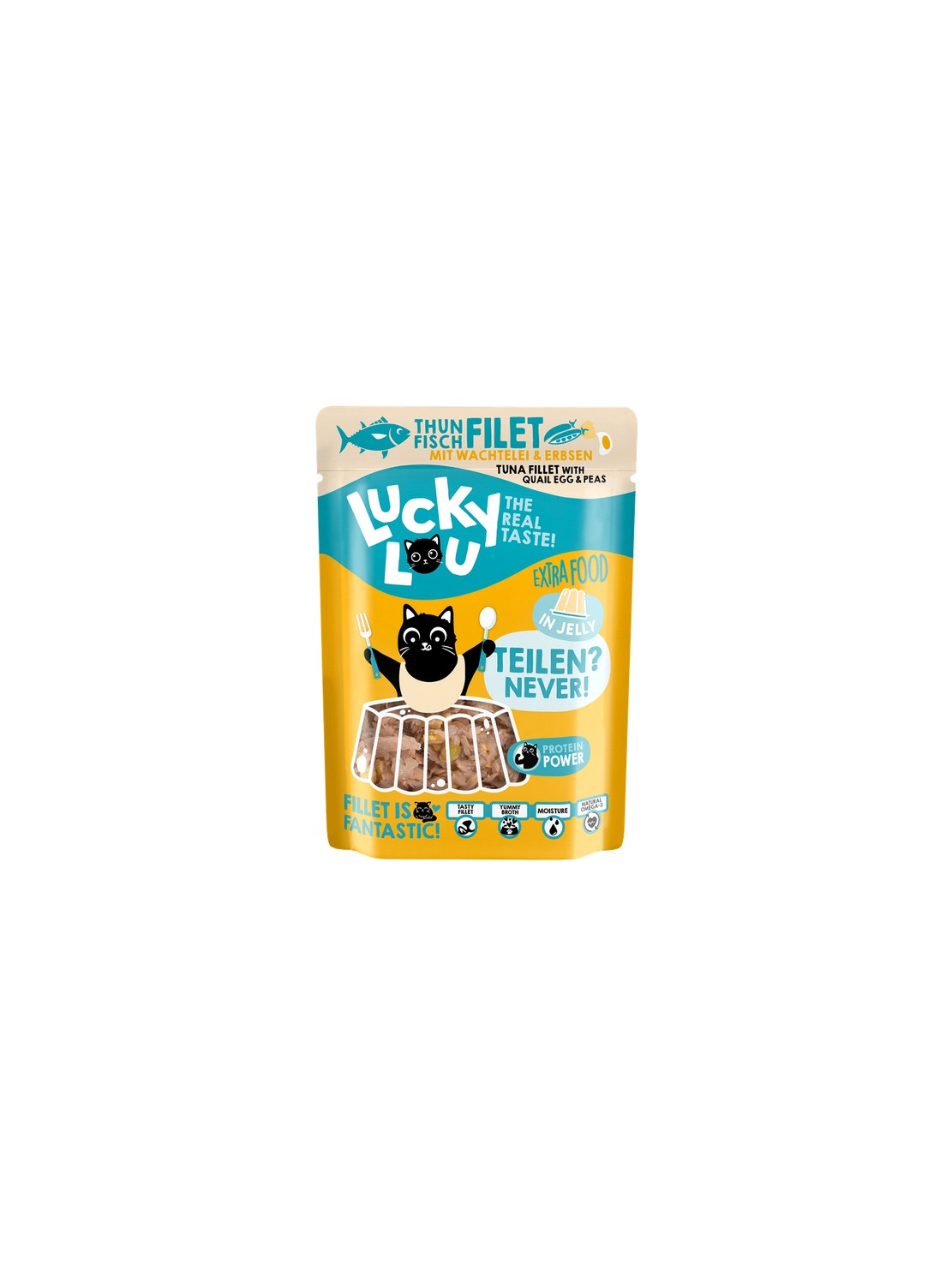 Lucky Lou Extrafood Tuńczyk i jajko przepiórcze w galaretce saszetka 70g
