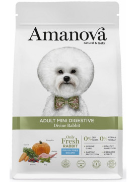 Amanova Dog Adult Mini Digestive Divine Rabbit - królik 800g [termin ważności: 29.11.2026]