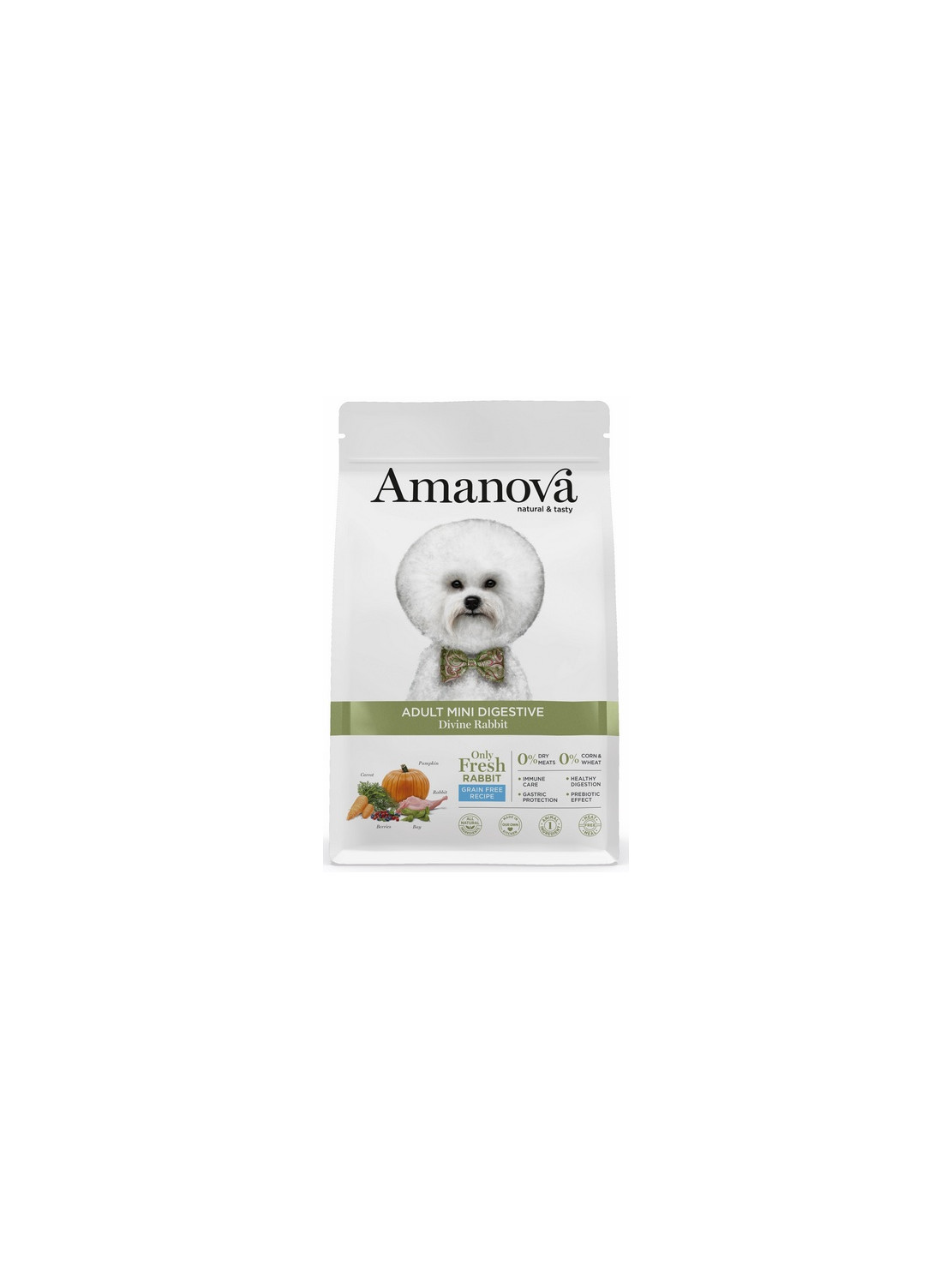 Amanova Dog Adult Mini Digestive Divine Rabbit - królik 800g [termin ważności: 29.11.2026]