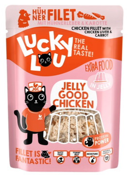 Lucky Lou Extrafood Kurczak i wątróbka z kurczaka w galaretce saszetka 70g