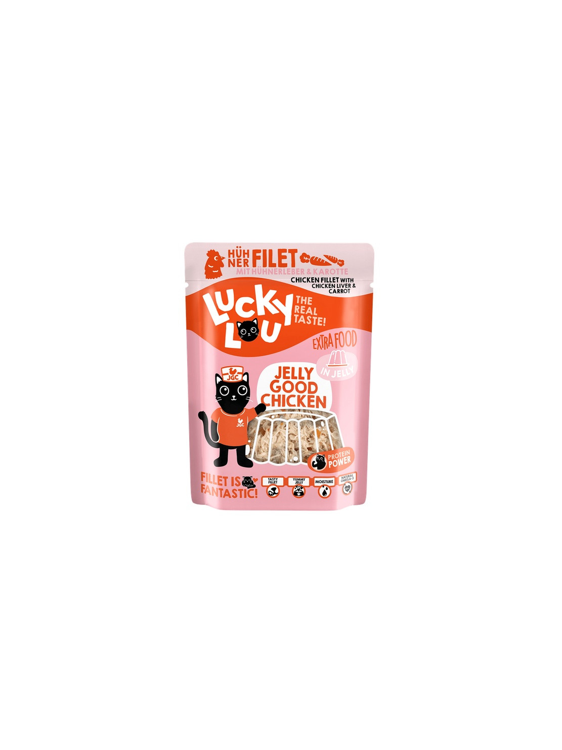 Lucky Lou Extrafood Kurczak i wątróbka z kurczaka w galaretce saszetka 70g