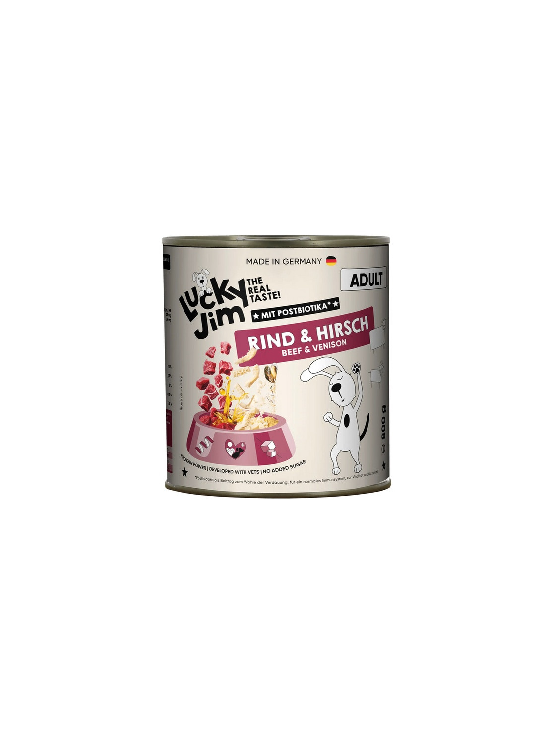 Lucky Jim Classic Adult Wołowina i jeleń puszka 800g