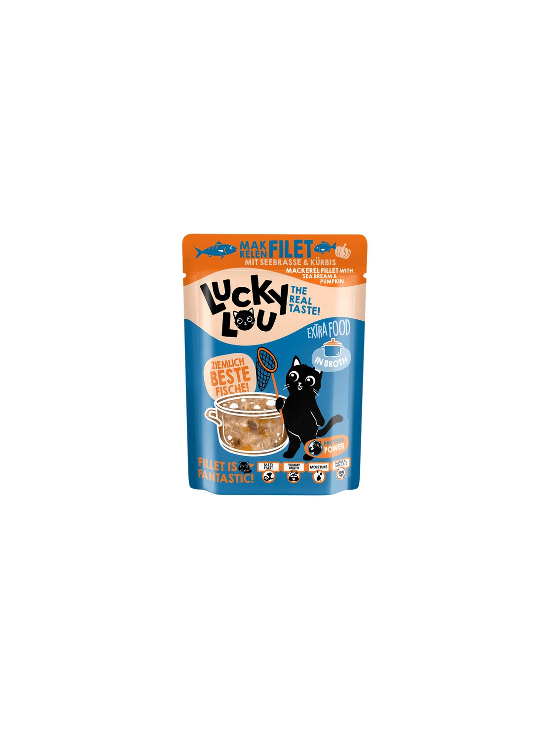 Lucky Lou Extrafood Makrela i dorada w bulionie saszetka 70g