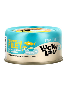 Lucky Lou Extrafood Tuńczyk i jajko przepiórcze w bulionie puszka 70g
