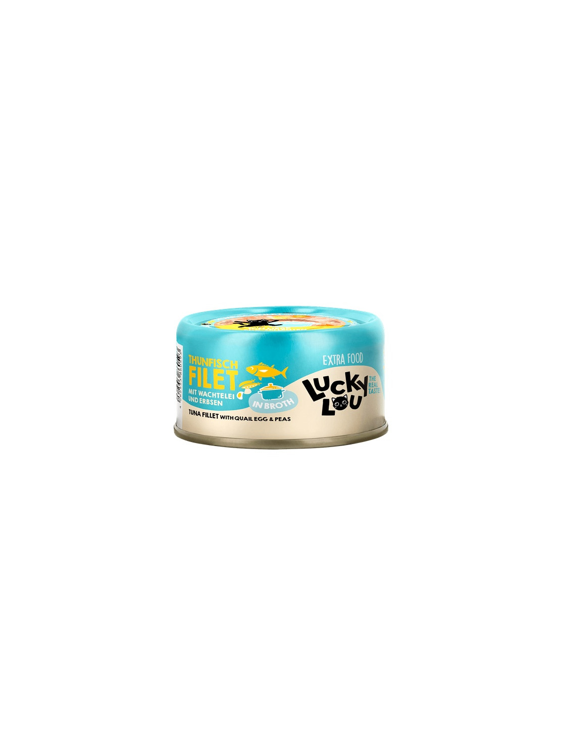 Lucky Lou Extrafood Tuńczyk i jajko przepiórcze w bulionie puszka 70g