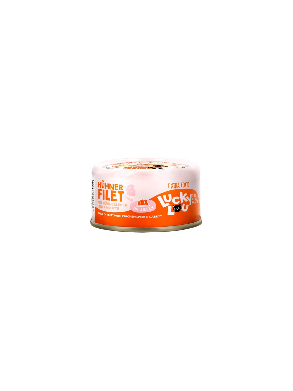 Lucky Lou Extrafood Kurczak i wątróbka z kurczaka w galaretce puszka 70g