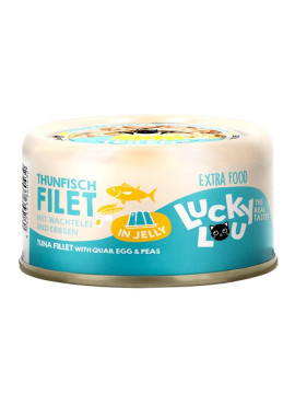 Lucky Lou Extrafood Tuńczyk i jajko przepiórcze w galaretce puszka 70g