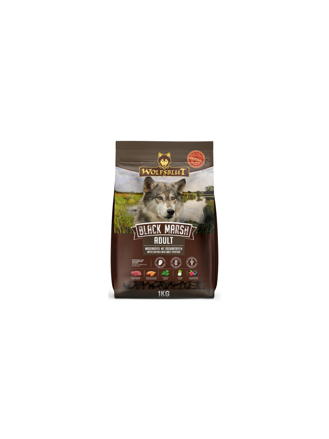 Wolfsblut Dog Black Marsh Adult - bawół i bataty 1kg