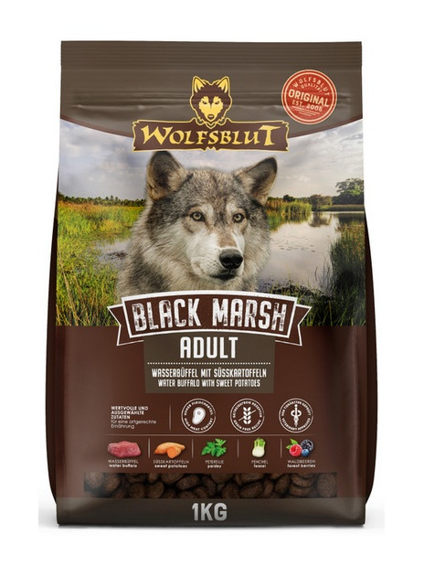 Wolfsblut Dog Black Marsh Adult - bawół i bataty 1kg