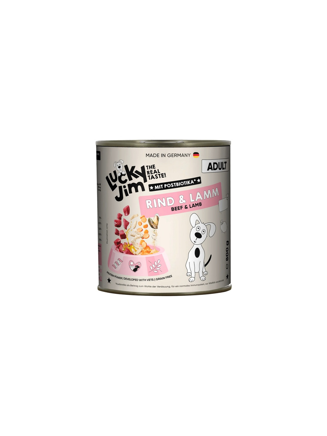 Lucky Jim Classic Adult Wołowina i jagnięcina puszka 800g