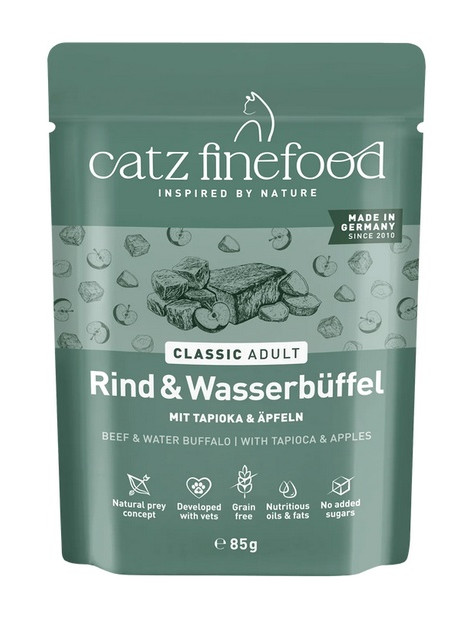 Catz Finefood Classic Wołowina i bawół wodny saszetka 85g