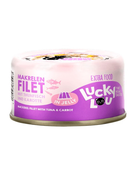 Lucky Lou Extrafood Makrela i tuńczyk w galaretce puszka 70g