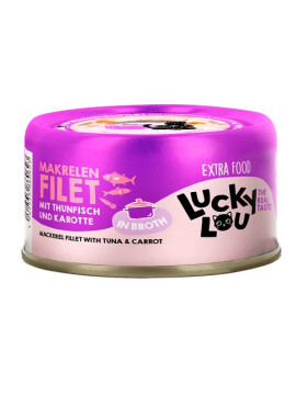 Lucky Lou Extrafood Makrela i tuńczyk w bulionie puszka 70g